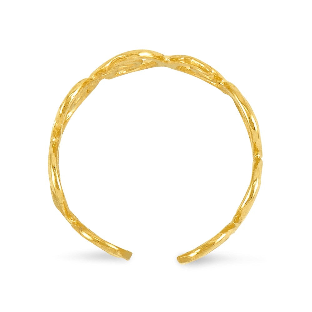 14k Scroll Toe Ring Yellow Gold