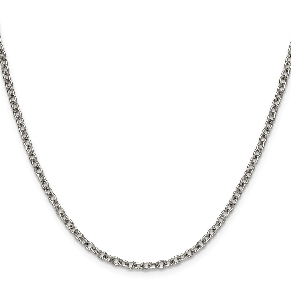 Chisel Stainless Steel Polished 3mm 22 inch Cable Chain