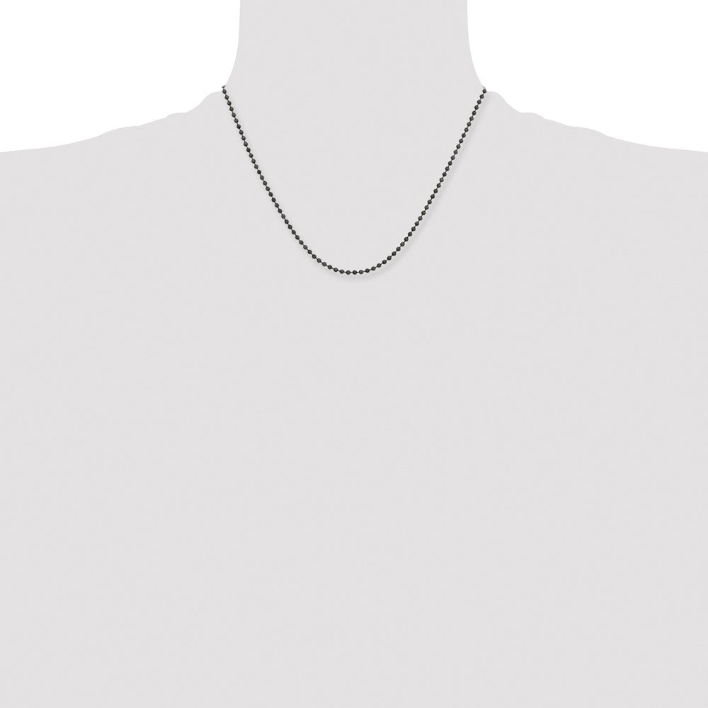 Stainless Steel Antiqued 2.4mm 18in Beaded Ball Chain