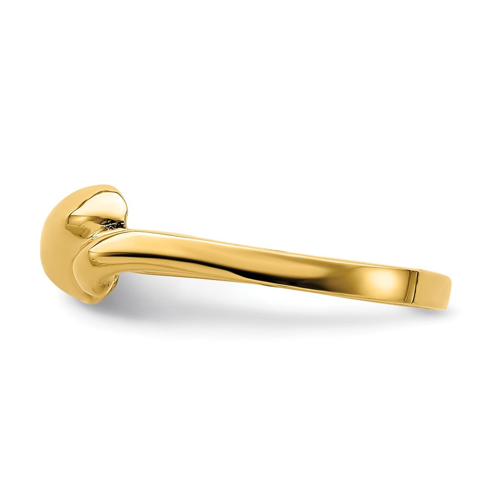 14K Curl-top Dome Ring Size 6