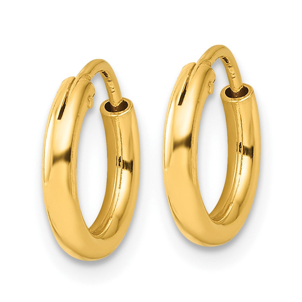 Sterling Silver Flash Gold-plated 2mm Endless Hoop Earrings