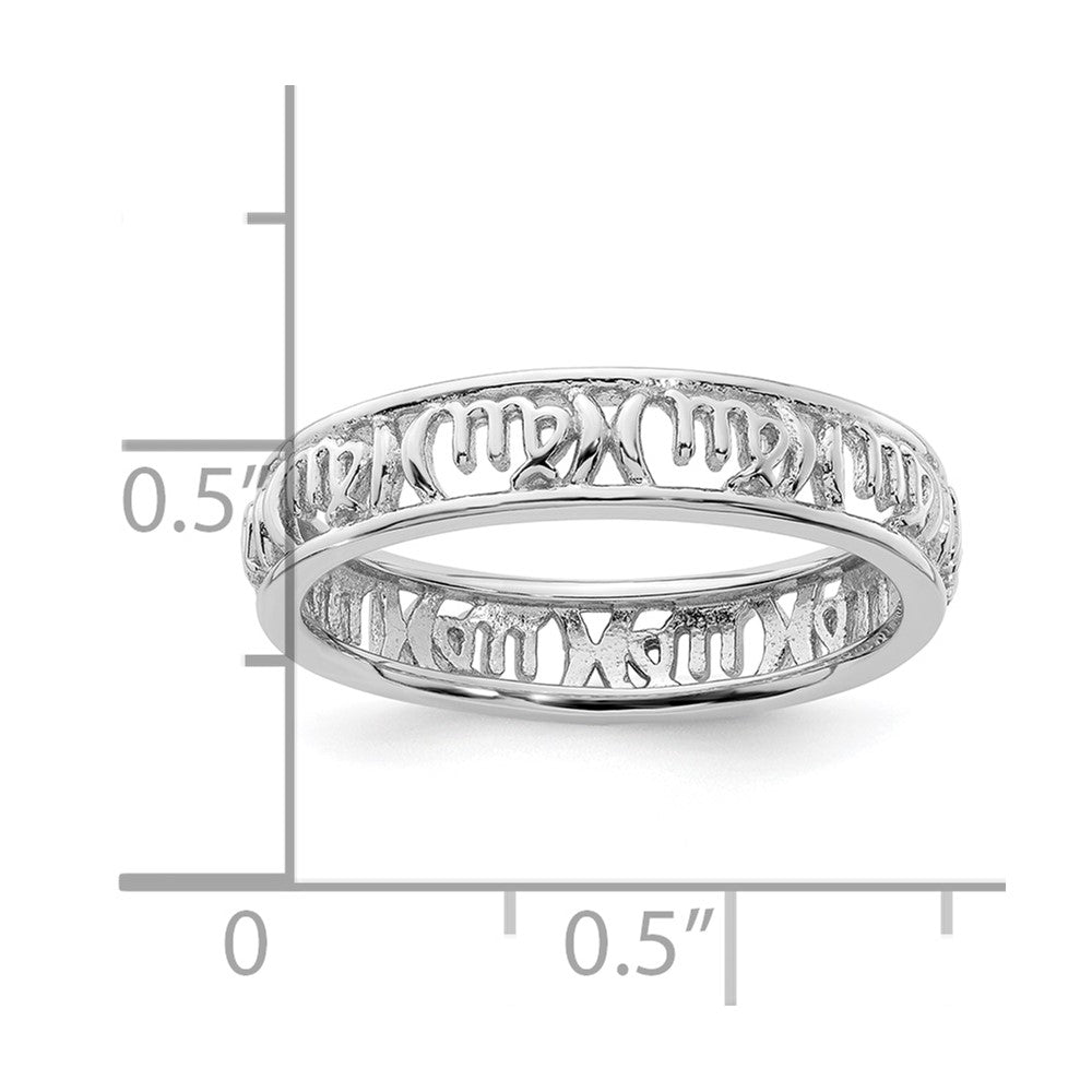 Sterling Silver Stackable Expressions Virgo Zodiac Ring Size -10