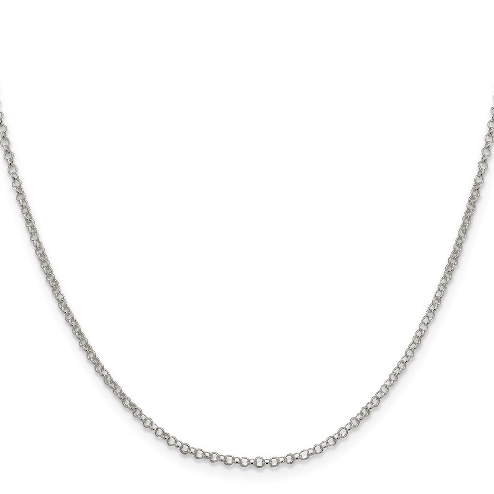 Sterling Silver 2mm Rolo Chain 36 Inches