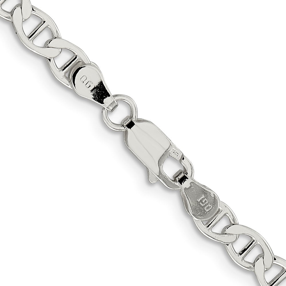 Sterling Silver 4.75mm Flat Anchor Chain 18 Inches