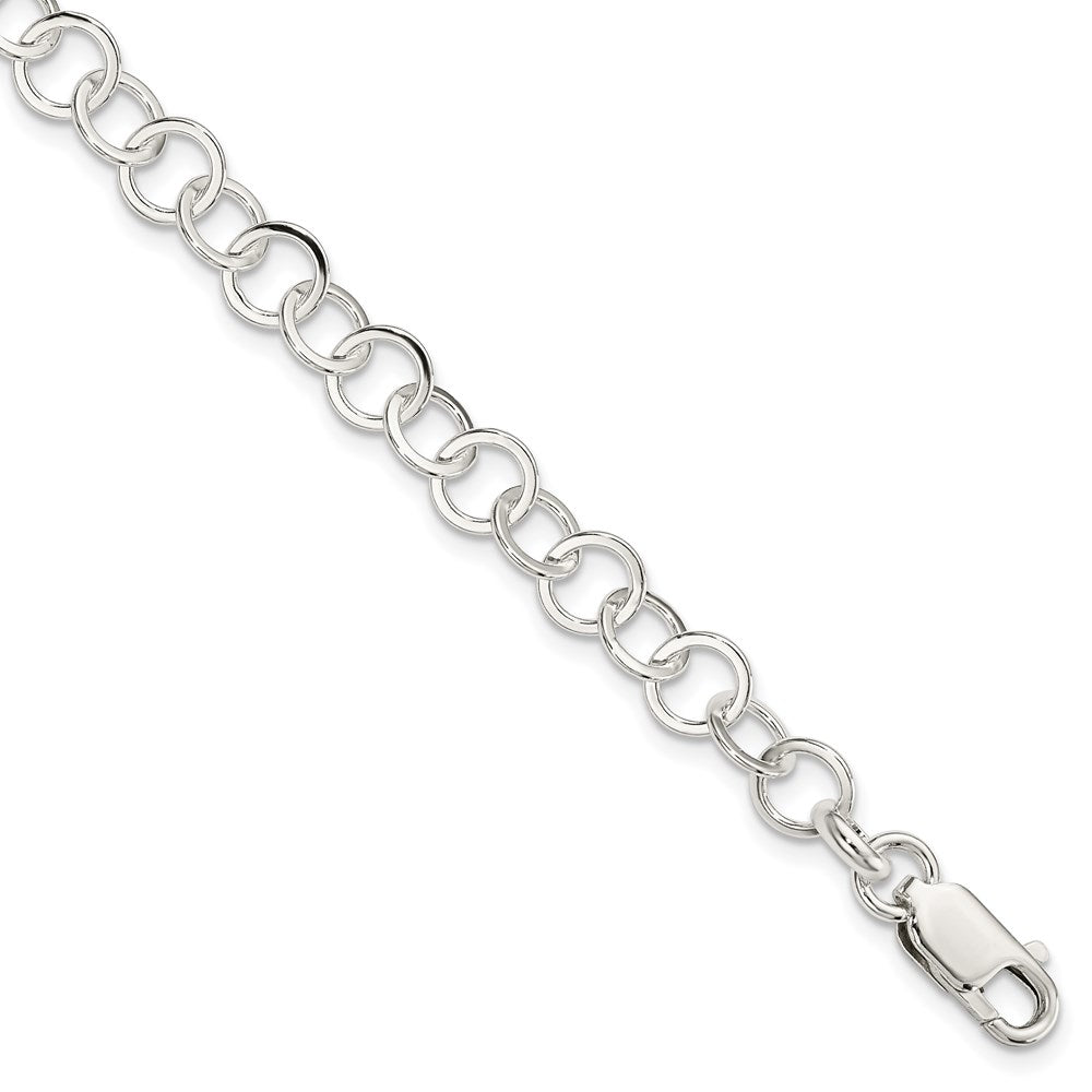 Sterling Silver 7.5inch Fancy Link Bracelet 7.5 inches