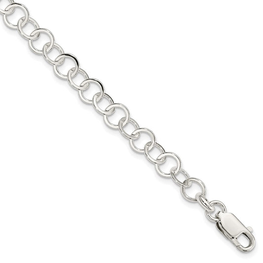 Sterling Silver 7.5inch Fancy Link Bracelet 7.5 inches