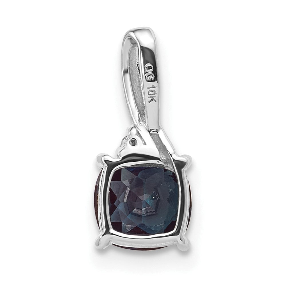 10kw Created Alexandrite and Diamond Pendant