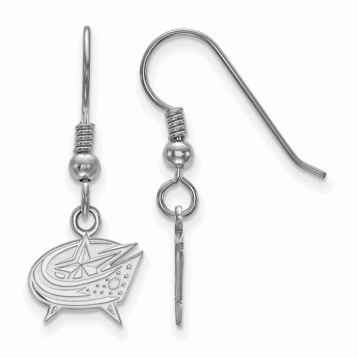 Women's Columbus Blue Jackets Sterling Silver XS Dangle Earrings