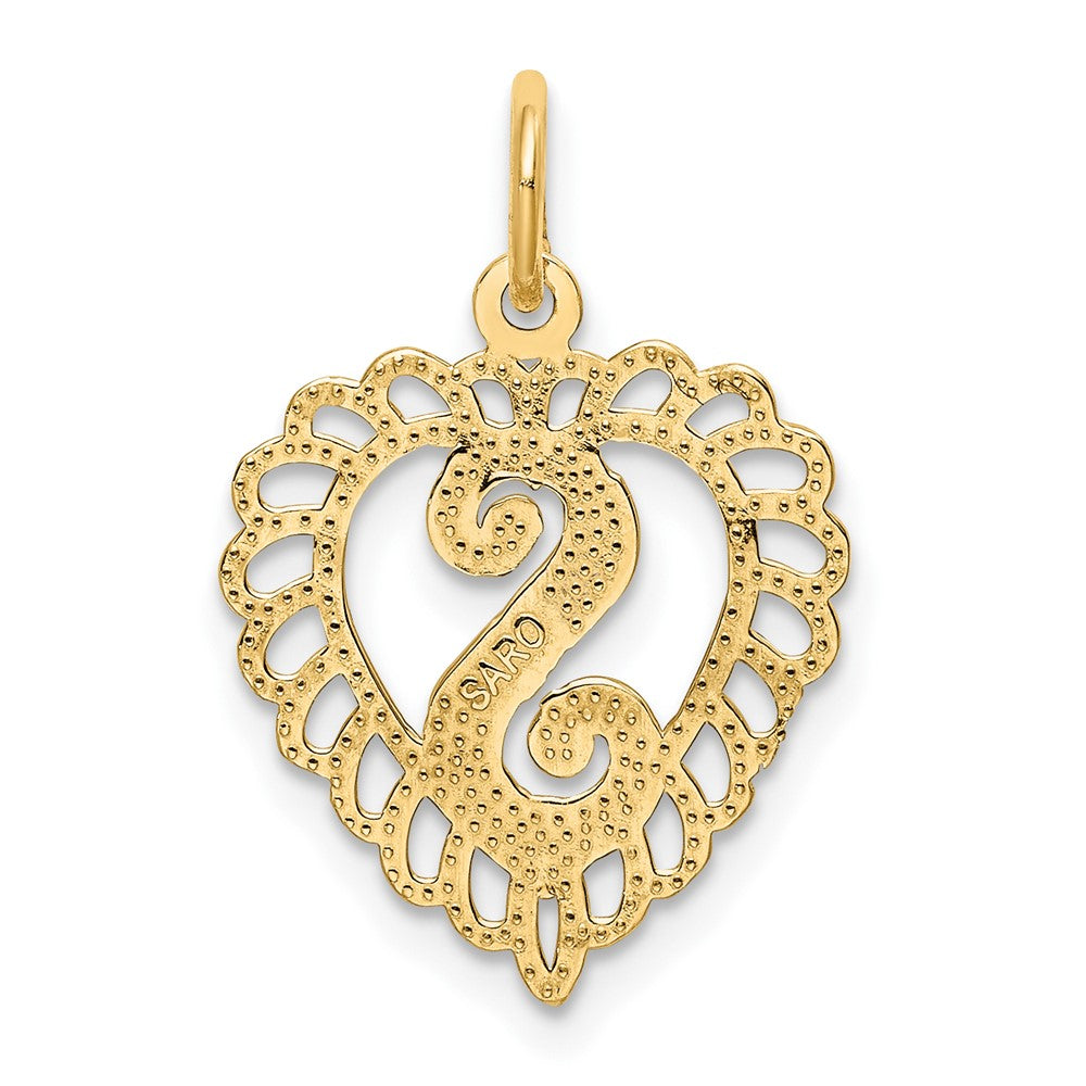 10k Gold Initial S Charm