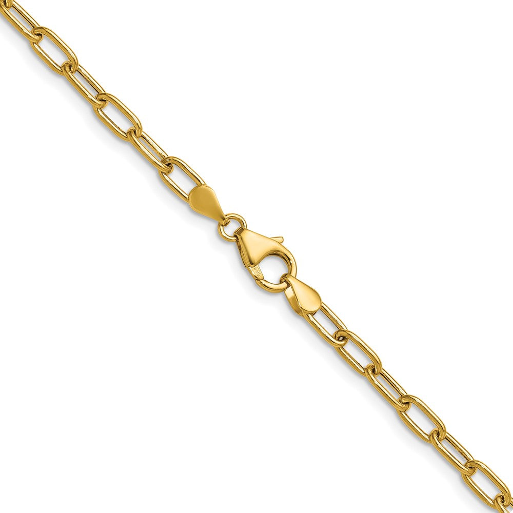 14k 3.7mm Semi-Solid Paperclip Chain