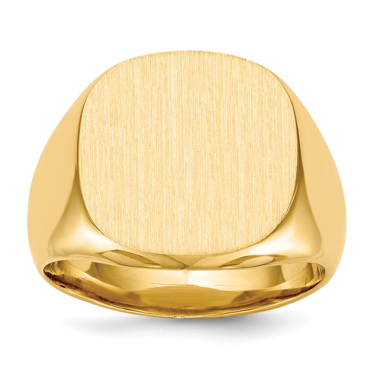 10k 16.0x17.0mm Closed Back Men's Signet Ring