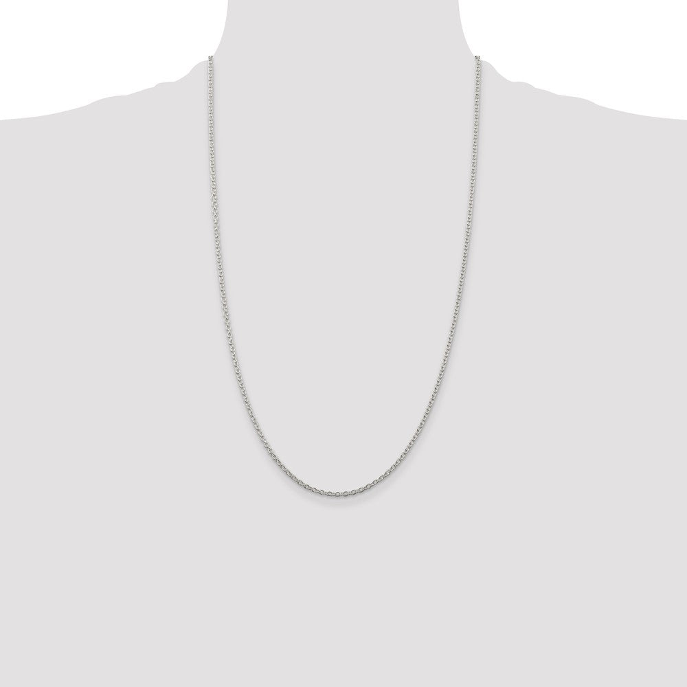 Sterling Silver 2.25mm Cable Chain 26 Inches