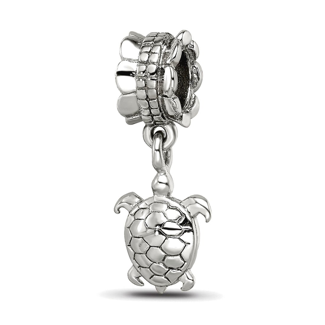 Sterling Silver Reflections Turtle Dangle Bead