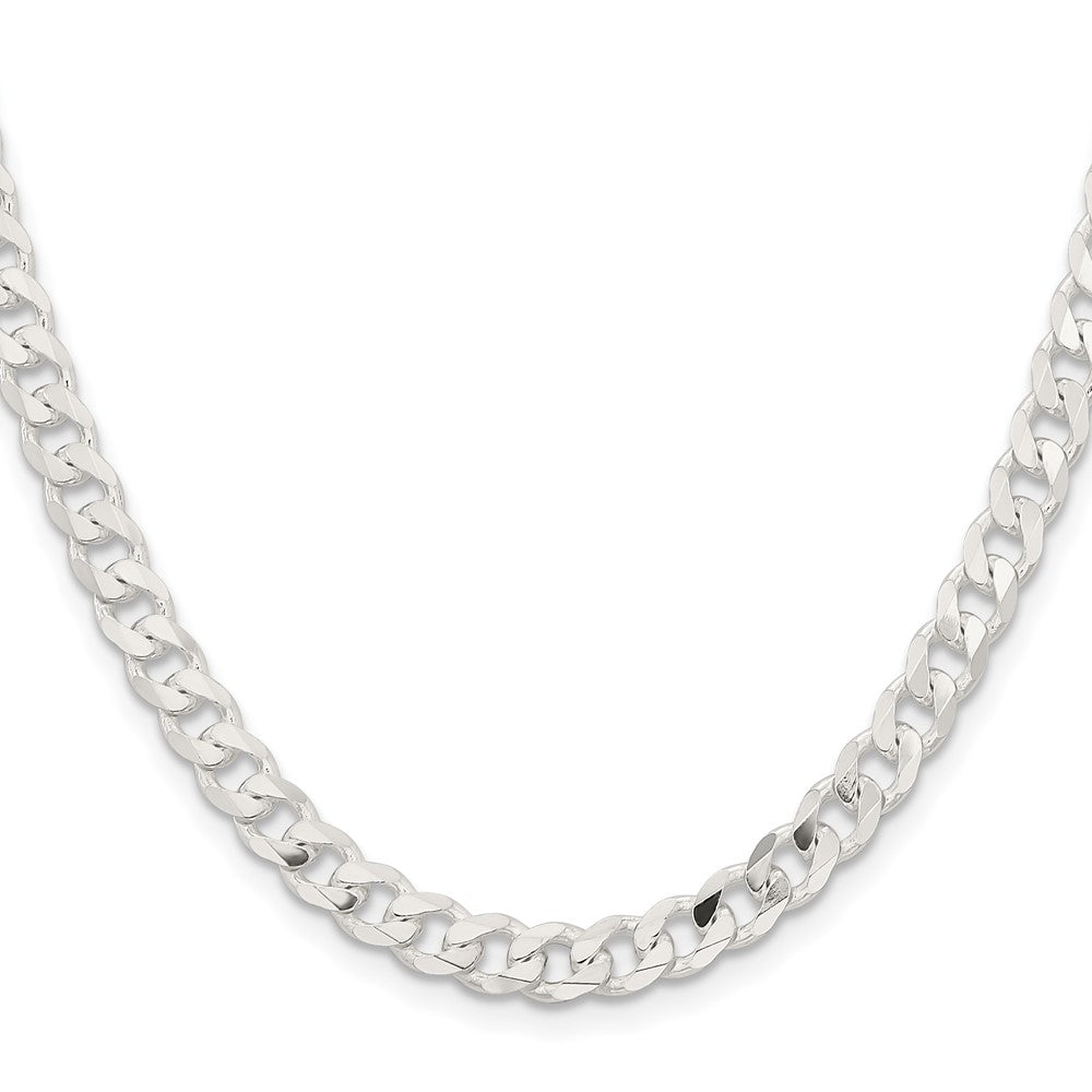 Sterling Silver 5.7mm Curb Chain 28 Inches