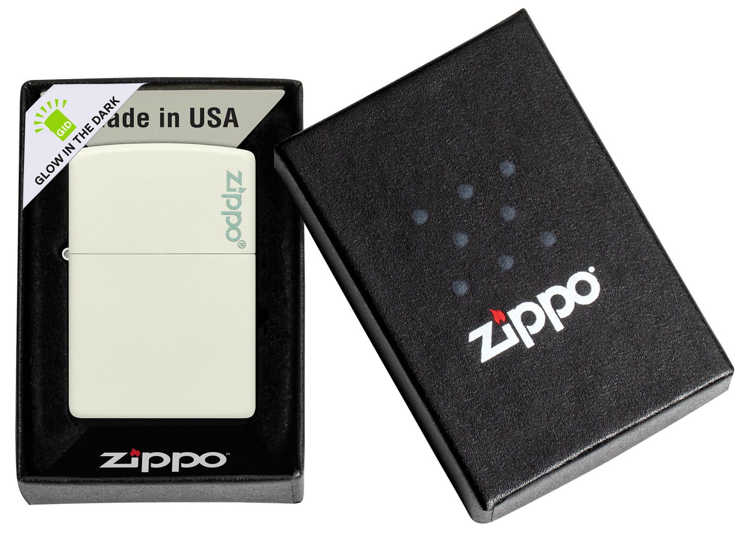 Zippo Glow-in-the-Dark Zippo Logo Pocket Lighter
