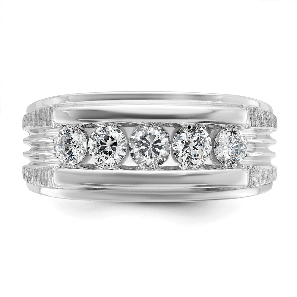IBGoodman 14k White Gold 1 carat Lab Grown Diamond VS/SI+ G+ Complete Men's Ring