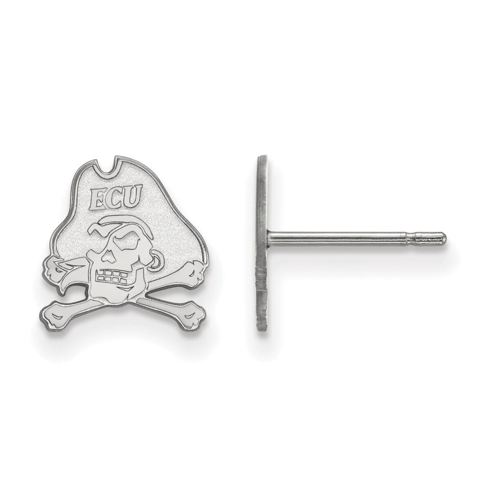 LogoArt Sterling Silver  East Carolina University Extra Small Post Earrings