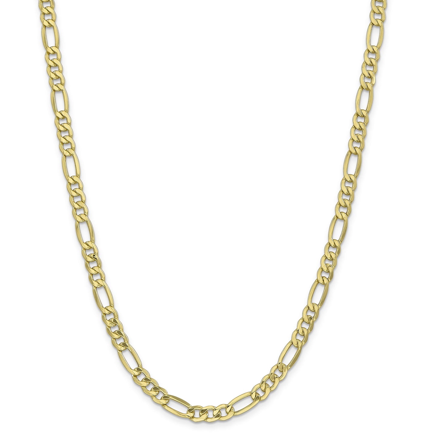 10k 6.25mm Semi-Solid Figaro Chain
