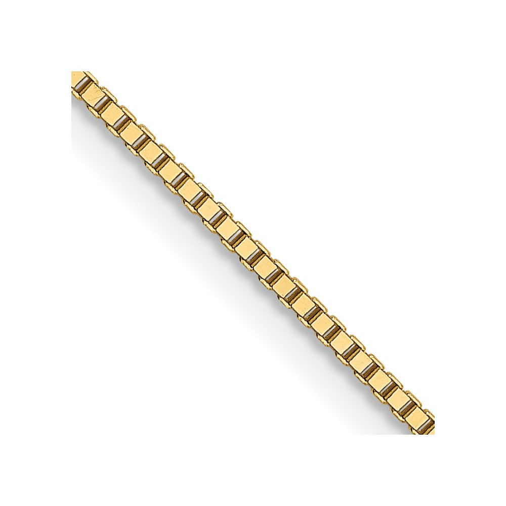 18K 20 inch .9mm Box with Lobster Clasp Chain