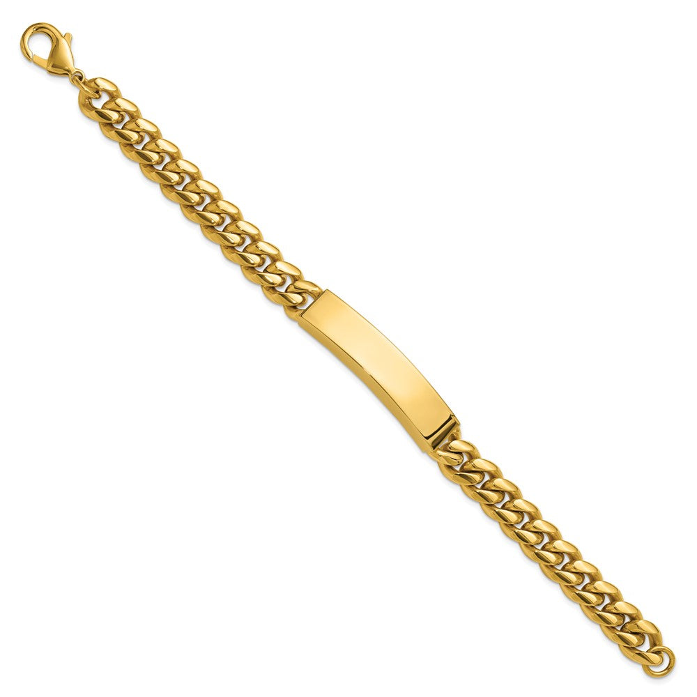Chisel Stainless Steel Polished 10mm Yellow IP-plated 8.5 inch ID Bracelet 8.5 inches