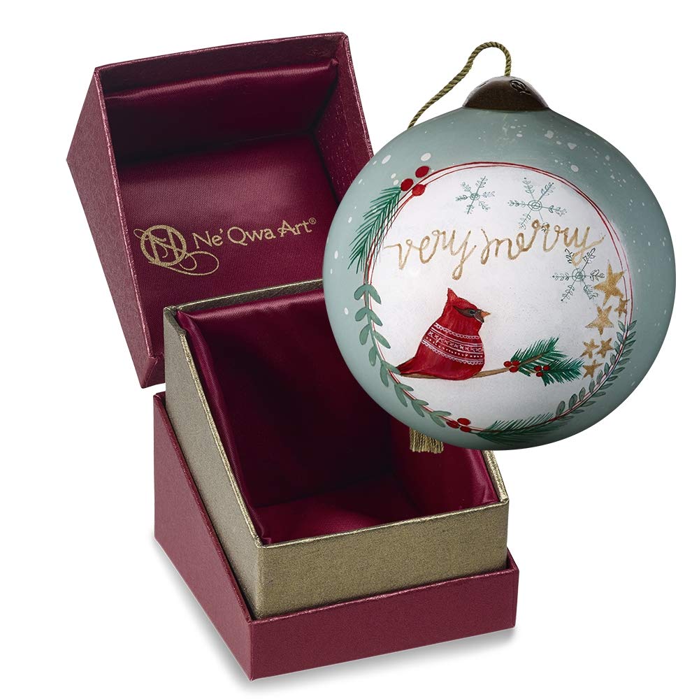 Precious Moments Cardinal with Merry Message Ornament, Multi