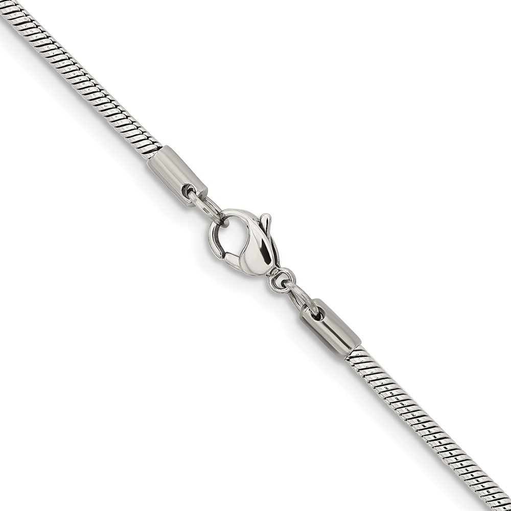 Stainless Steel Polished 2.4mm 30in Snake Chain