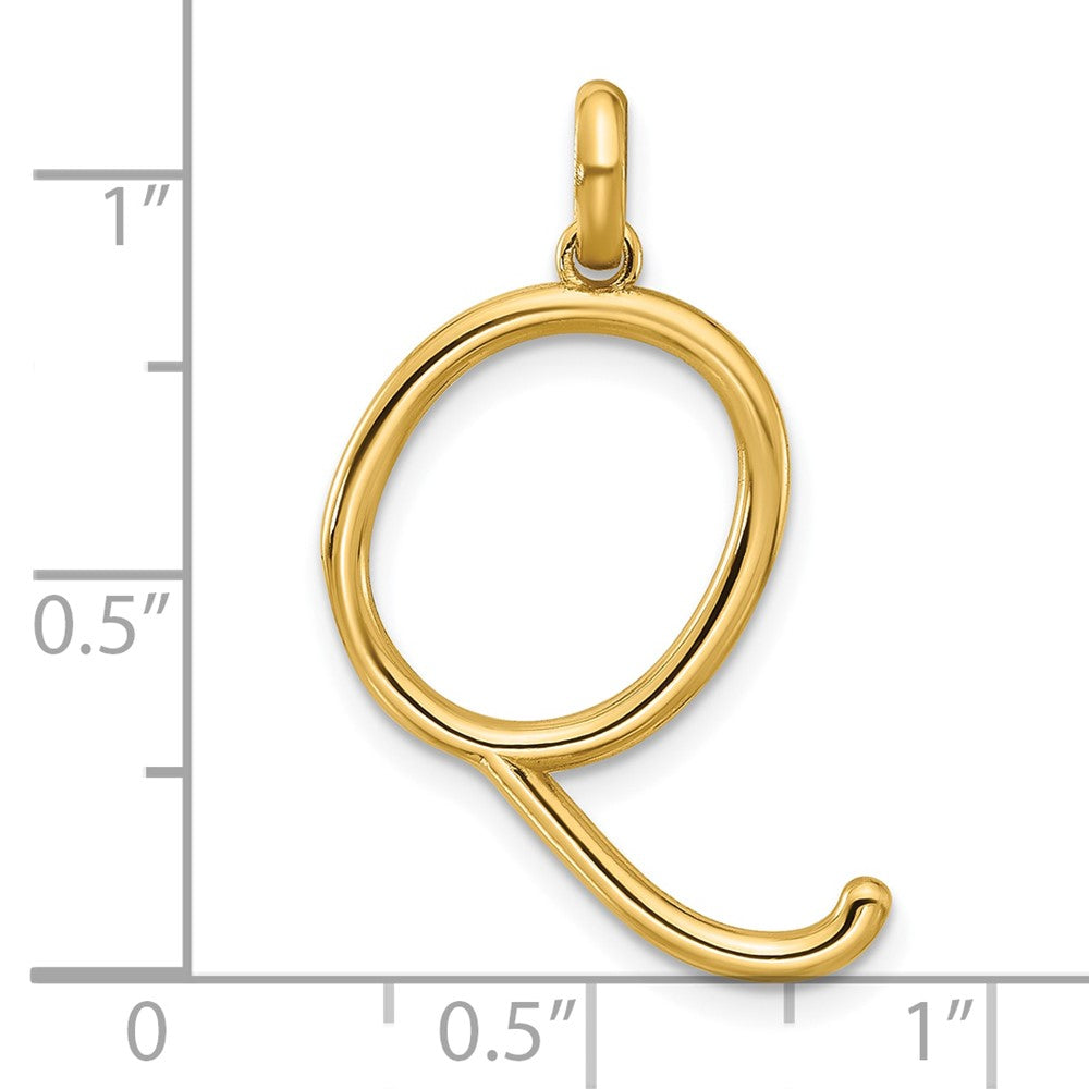 14k Yellow Gold Fancy Letter Q