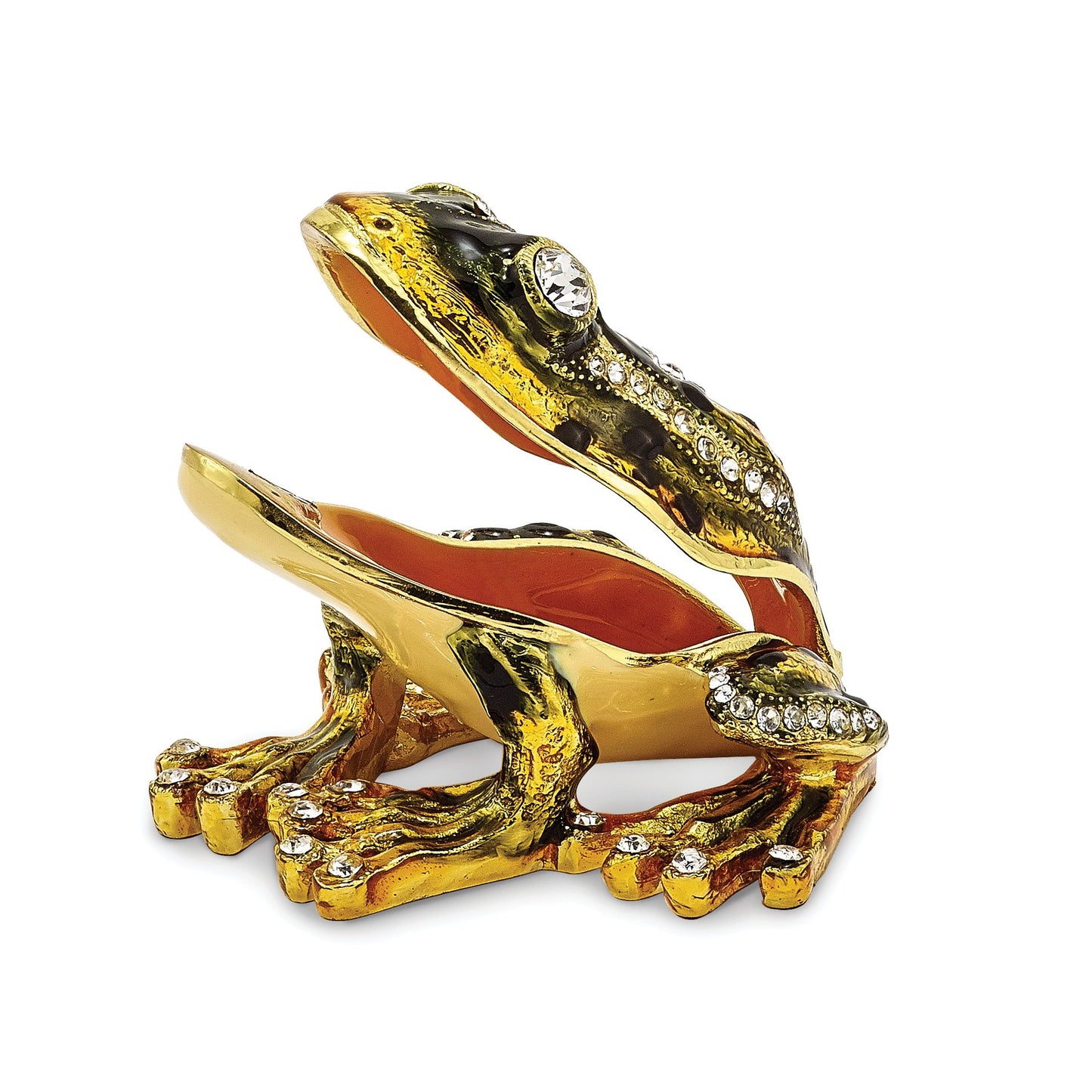Pewter Jumping Frog Trinket Box