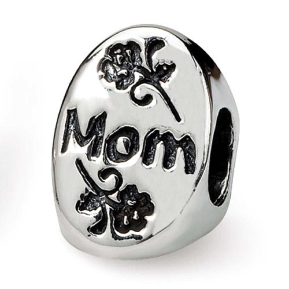 Sterling Silver Reflections #1 Mom Trilogy Oval Bead