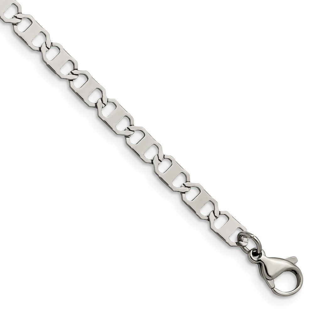 Stainless Steel Polished 5mm 7.5in Anchor Chain 7.25 inches