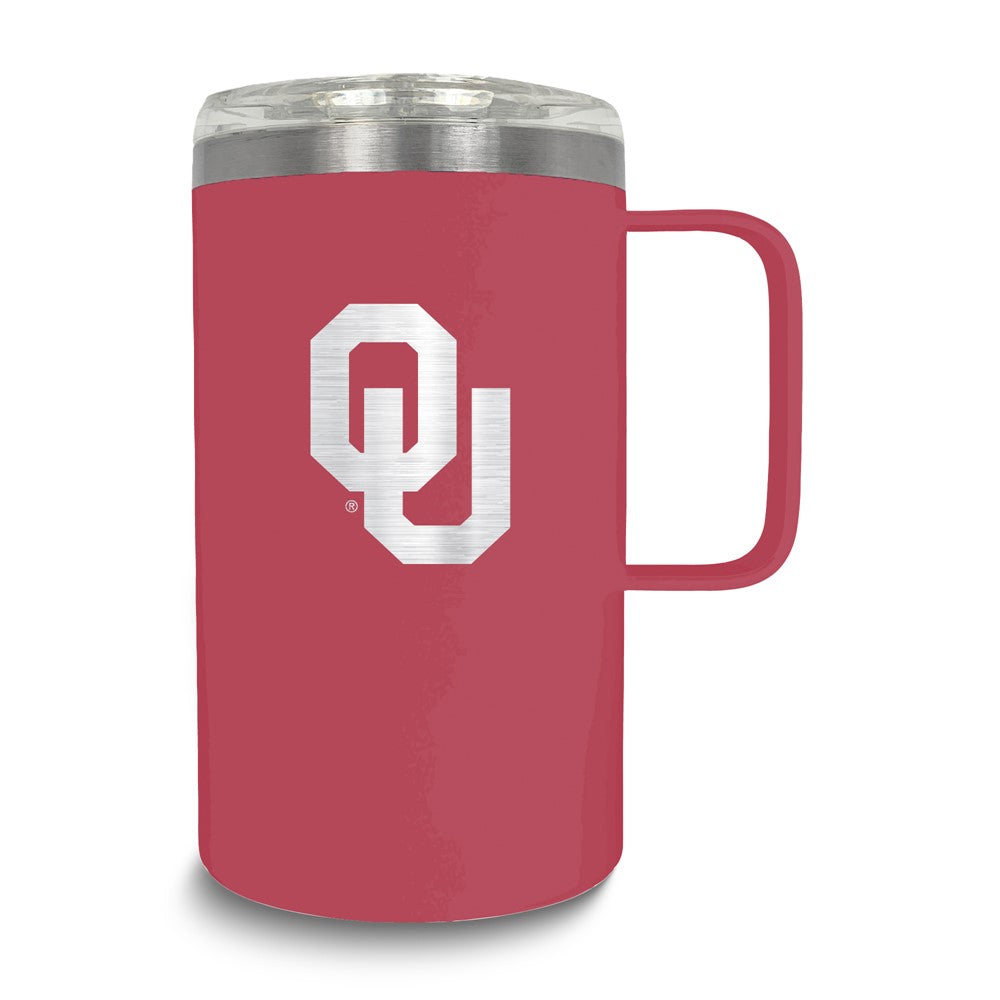 Collegiate University of Oklahoma Stainless Steel 18 oz. Hustle Mug with Lid
