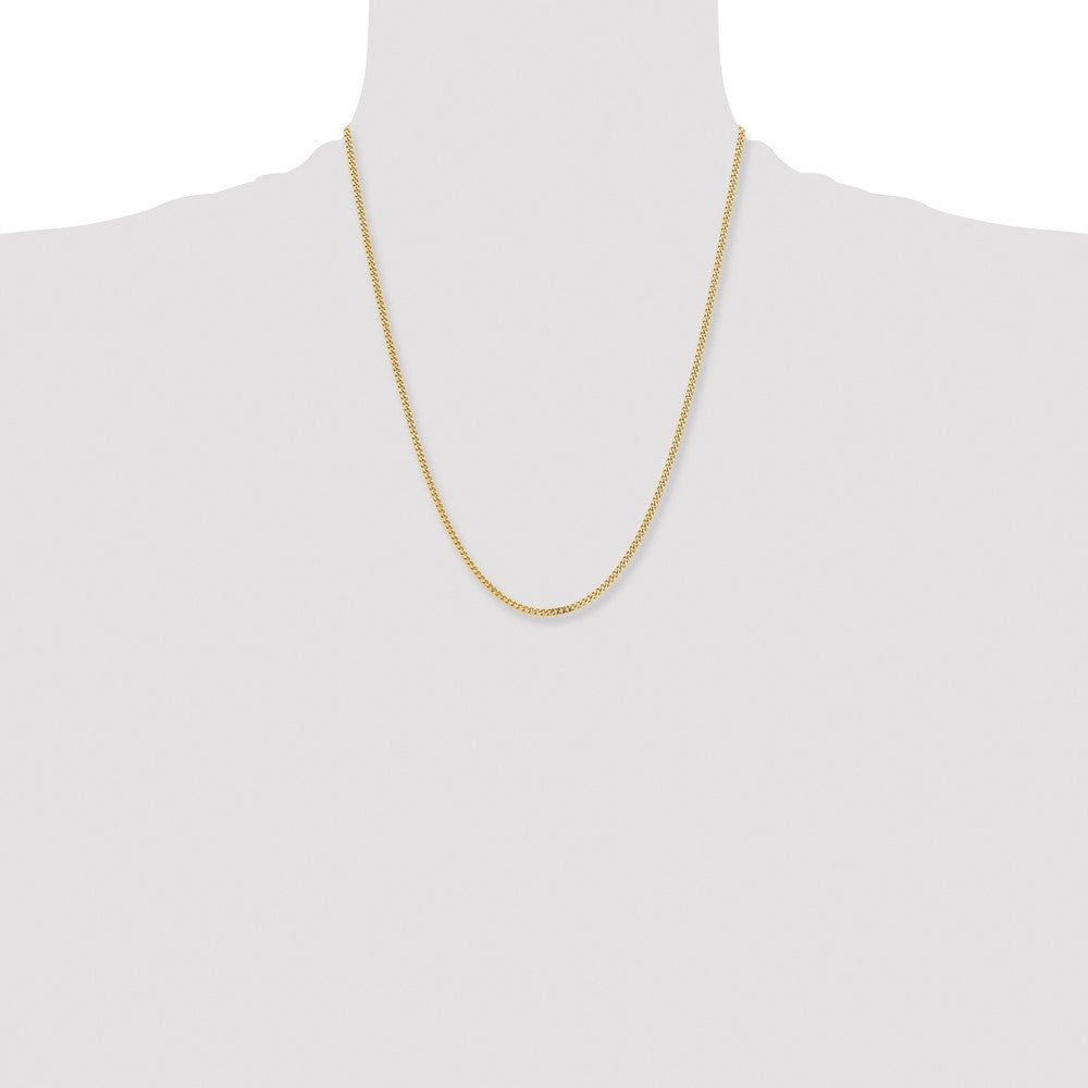 Stainless Steel Polished Yellow IP-plated 3mm 22in Curb Chain