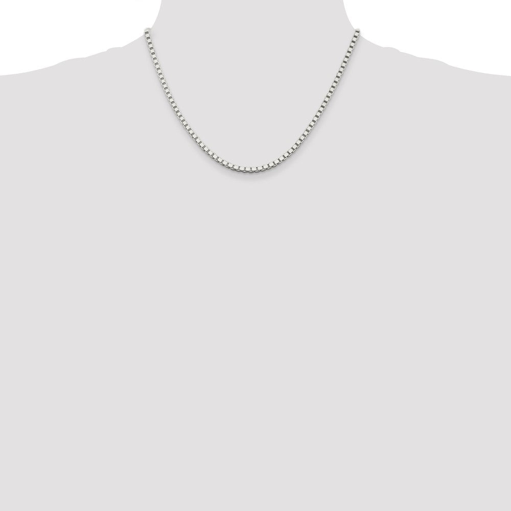 Sterling Silver 3mm Box Chain 18 Inches