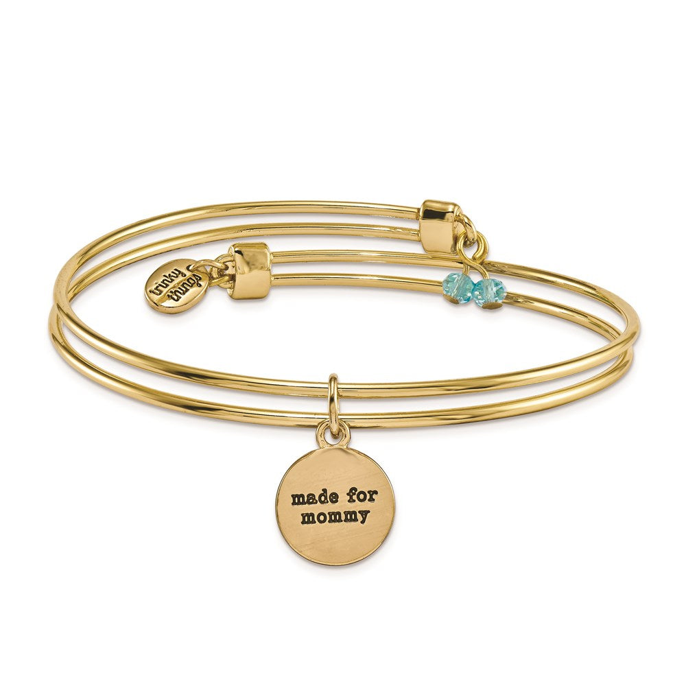 Gold-tone Trinky Things Baby Boy A New Baby Bracelet/Card