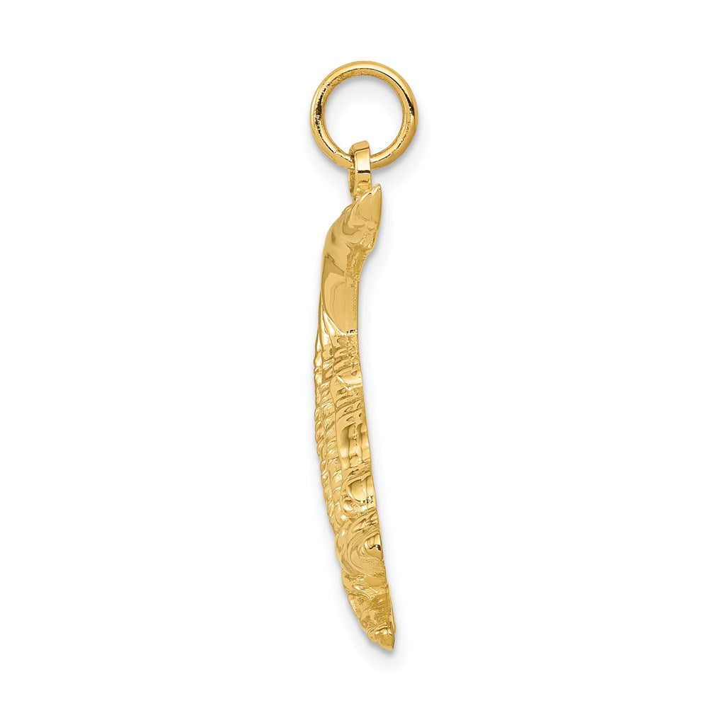 14k Alligator Charm Yellow Gold