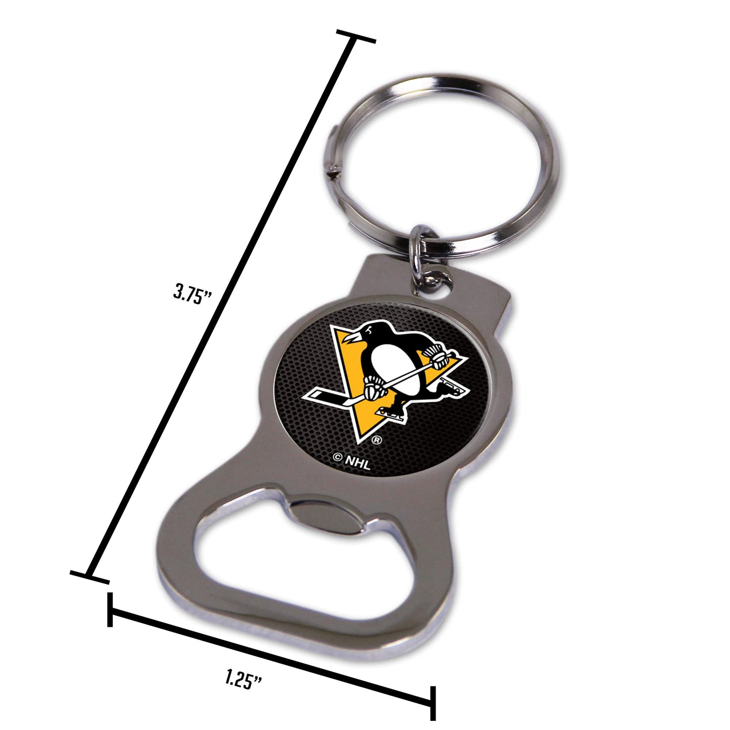 NCAA Syracuse Silver-tone Bottle Opener Key Ring by Rico Industries Q-GC6412