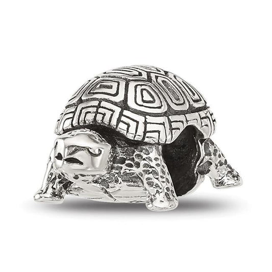 Sterling Silver Reflections Antiqued Turtle Bead