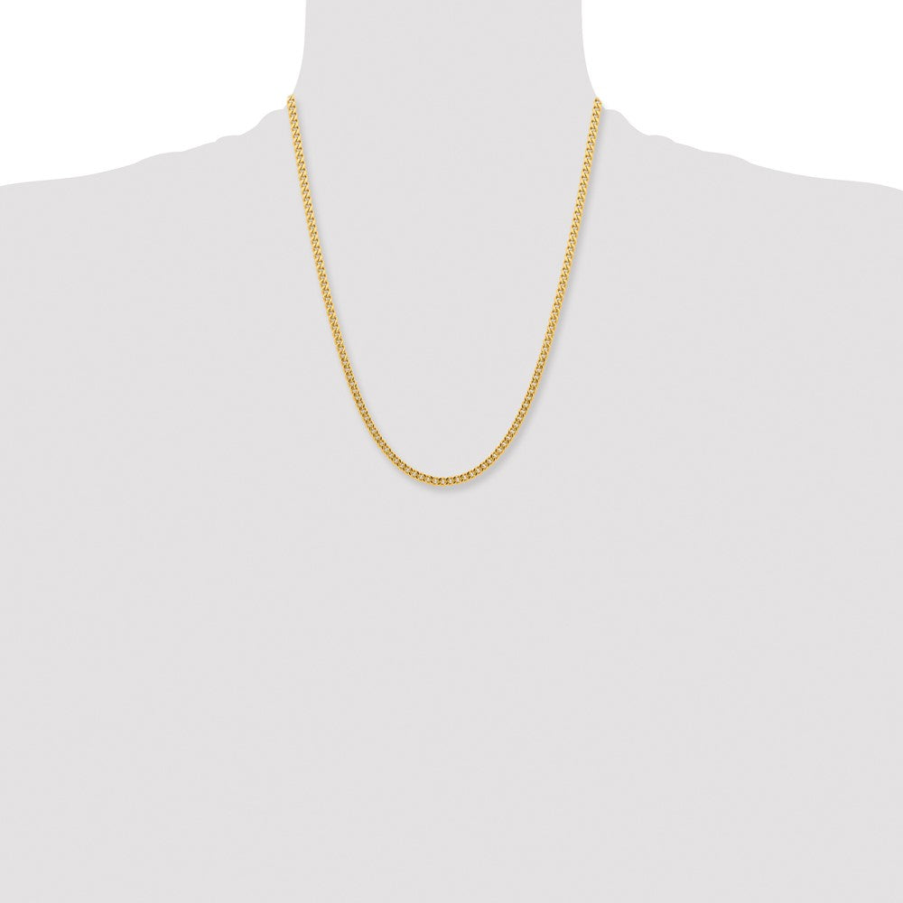 Stainless Steel Polished Yellow IP-plated 4mm 22in Curb Chain
