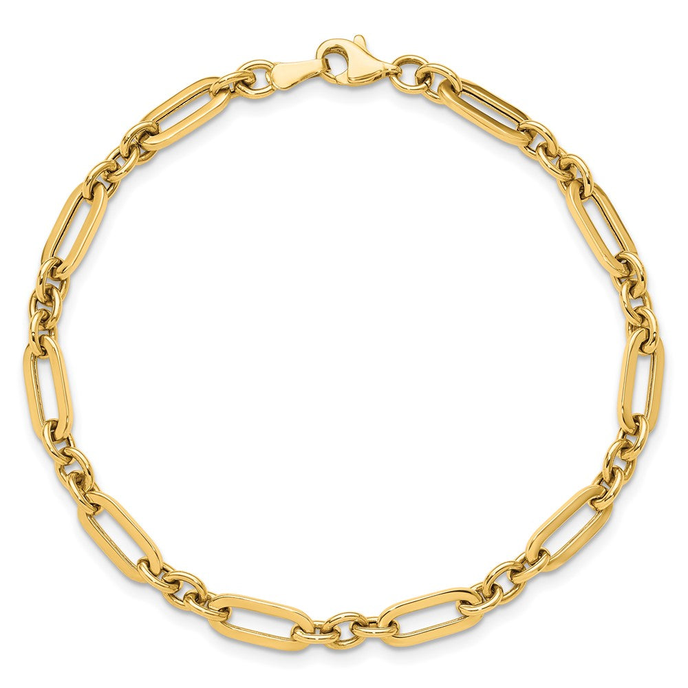 10K Polished Fancy Link Bracelet