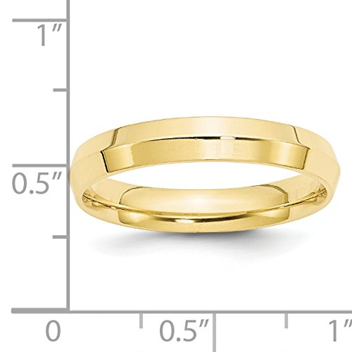 10k Yellow Gold 4mm Knife Edge Comfort Fit Wedding Band Size 12.5