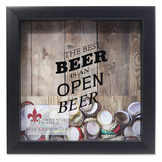 Lawrence Frames 10x10 Black Shadow Box Beer Cap Holder
