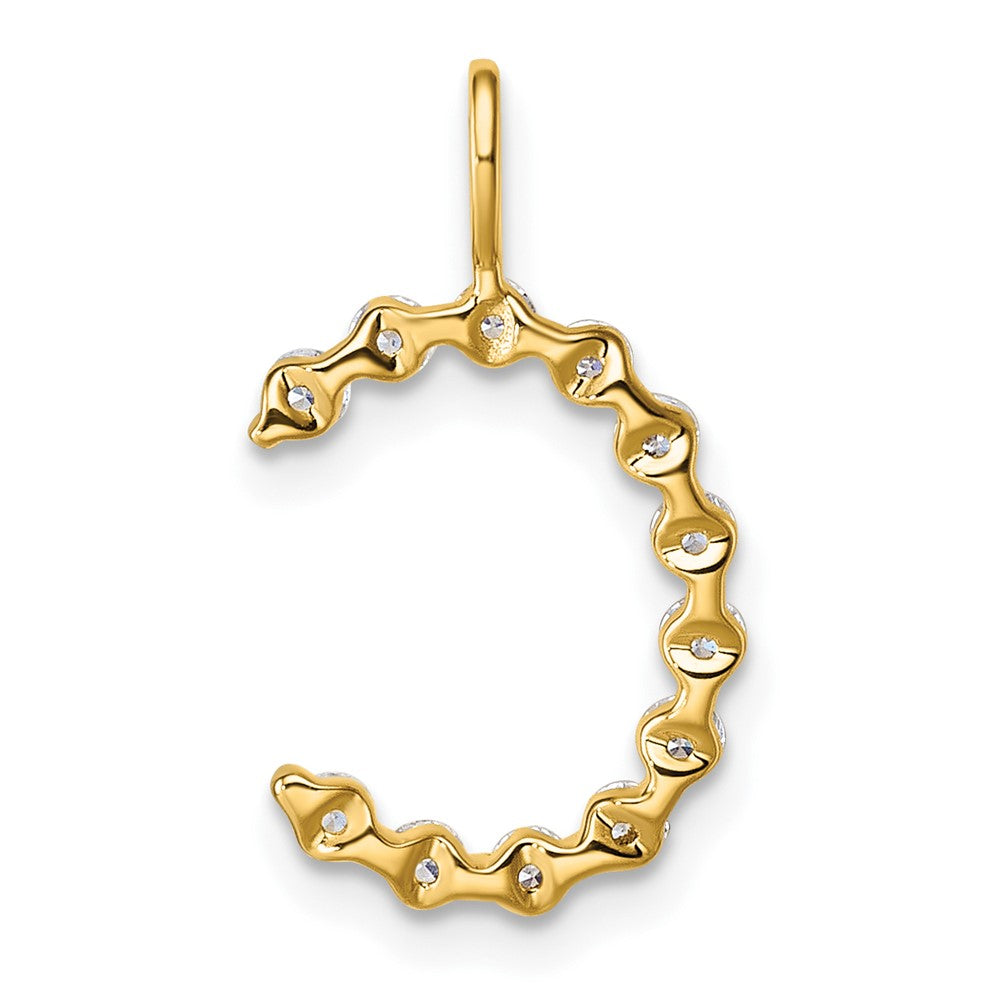 True Origin 14k 3/8 carat Lab Grown Diamond VS DEF Alphabet C Pendant
