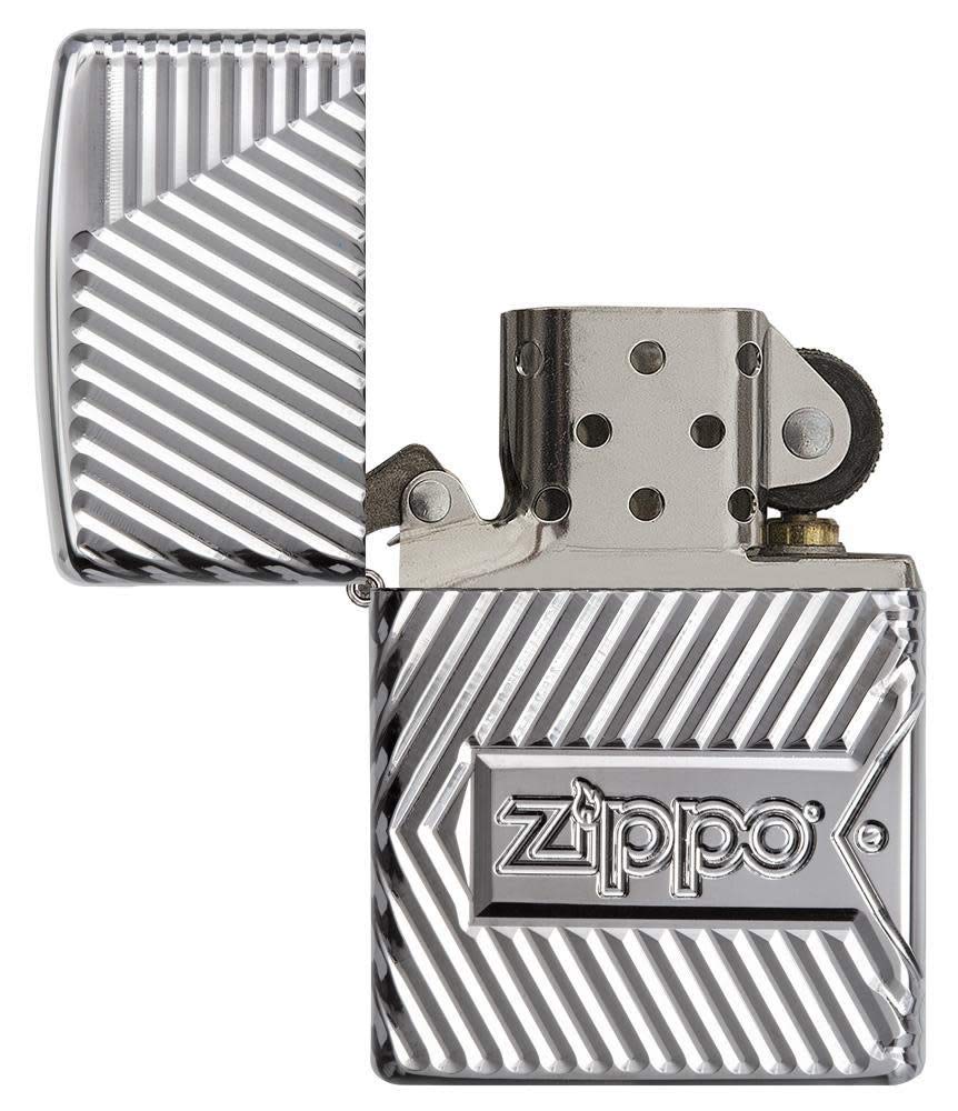 Zippo Zippo Bolts Design High Polish Chrome Pocket Lighter