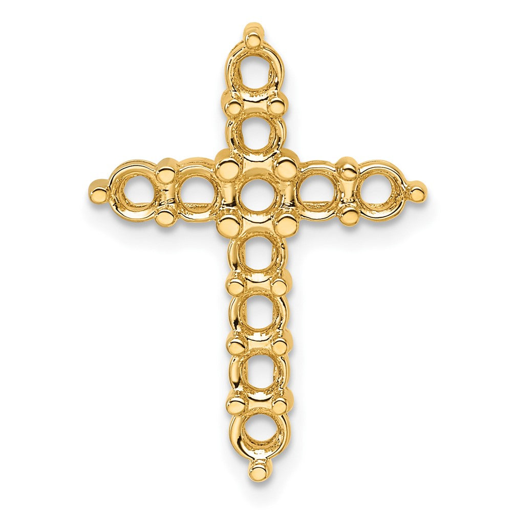 14k Diamond Cross Chain Slide Mounting