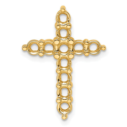 14k Diamond Cross Chain Slide Mounting