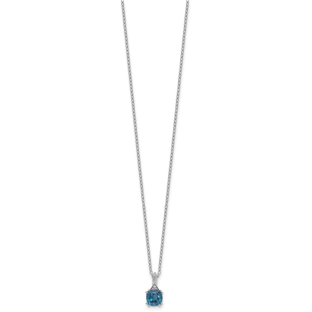 SS Cr. Alex and Diamond Pendant w/Chain 6mm CRALEX