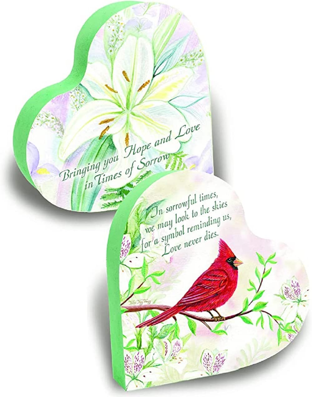 CA Gift  Tabletop Heart Block - Cardinal