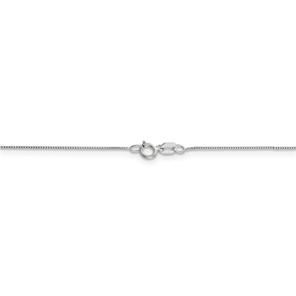 10K White Gold .7mm Box Chain