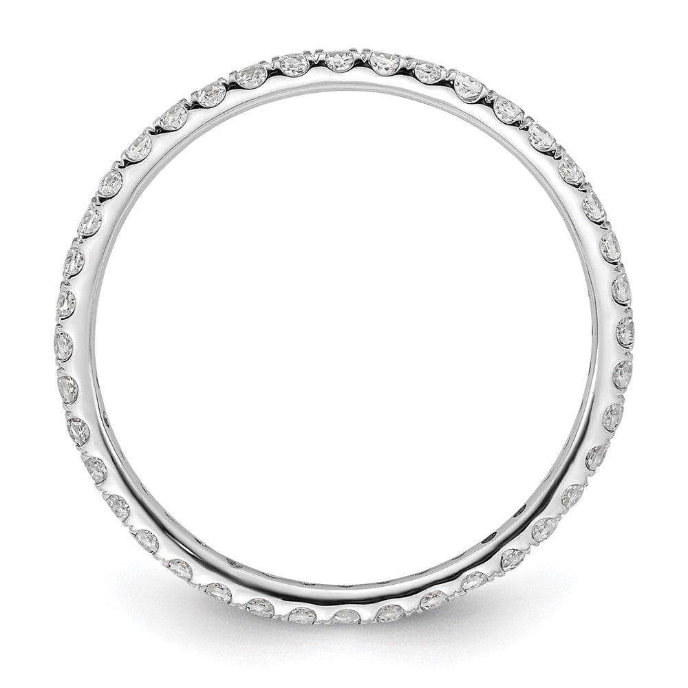 True Origin 14K White Gold 1/2 carat Lab Grown Diamond VS  D E F  Size 8 Eternity Band