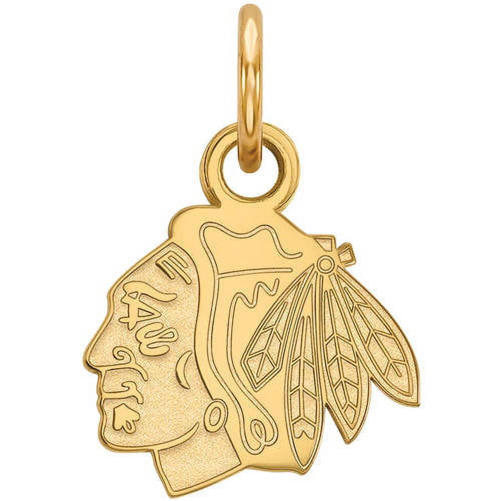 LogoArt 10K Yellow Gold NHL LogoArt Chicago Blackhawks Extra Small Pendant